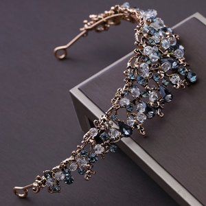 Accessories - Black Clear Crystal Rhinestone Bronze tone Tiara Accessories - Black Clear Crystal Rhinestone Bronze tone Tiara